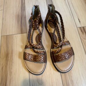 Leather Braided Gladiator Sandal